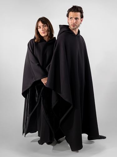 Oversized Weighted Hoodie Cloak with Ultra-Soft Faux Fur Lining
