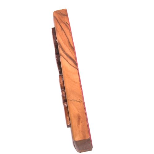 5-Inch Olive Wood Messianic Mezuzah Case with Scroll - Handcrafted in Israel
