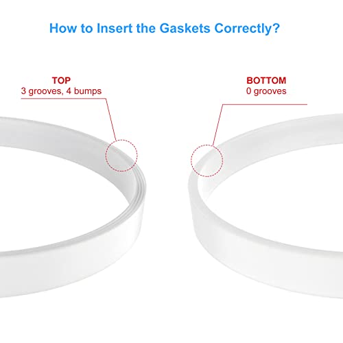 3.94-inch Replacement Blender Gaskets - Food Grade Rubber Seal Ring, 5 Pack