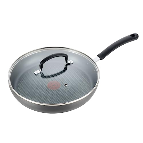 12-Inch Hard Anodized Nonstick Frying Pan with Lid - Oven Safe Skillet