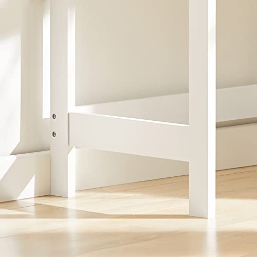 Compact Writing Desk for Kids with Drawer and Side Hooks - 24 Inch White