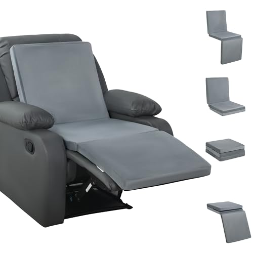 3-in-1 Recliner Seat Cushion with Lumbar Support & Adjustable Footrest - Non-Slip Foam for Comfort