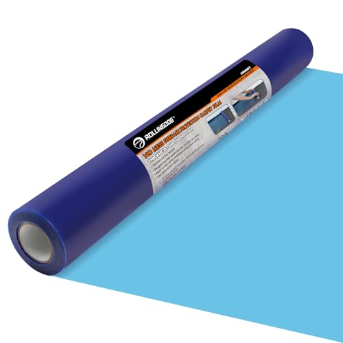 Carpet Protection Film 24in x 100ft, 3mil Heavy-Duty Adhesive Floor Cover