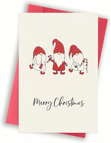 RichJYX Christmas-15 Cards with Envelopes – 8x5.3 in Blank Inside Greeting Cards