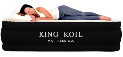 Queen Air Mattress with Built-in Pump, Inflatable Blow Up Guest Bed