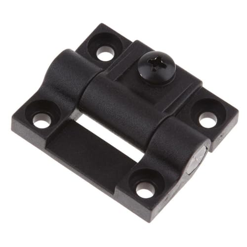 Adjustable Torque Position Control Hinge - Black Plastic 43x36mm, 2-Pack