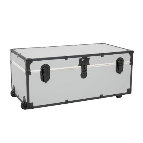 30-Inch Under-Bed Storage Trunk with Locking Latch and Wheels