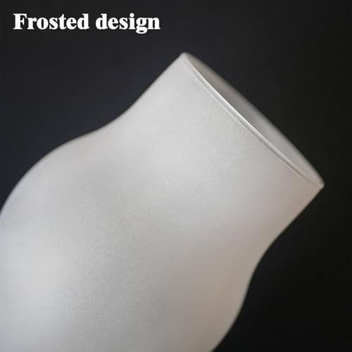 Frosted Glass Oil Lamp Chimney Replacement - 3 Inch Base x 10 Inch High
