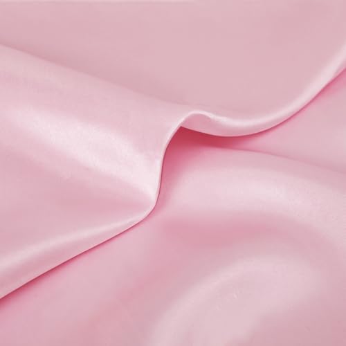 50-Pack Light Pink Satin Napkins 17x17 Inch - Washable Soft Table Linens