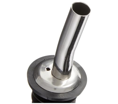 Soro Essentials Free Flow Stainless Steel Liquor Bottle Pourer Set of 12 - High-Speed Bar Spouts