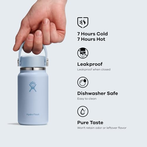 Insulated Mini Water Bottle 6.7 Oz Leak Proof Pocket Flask Aloe