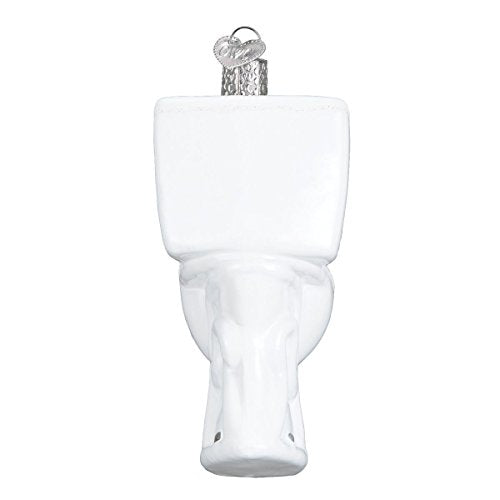 Old World Christmas The Throne Glass Ornament - Hand-Painted Toilet Humor Keepsake