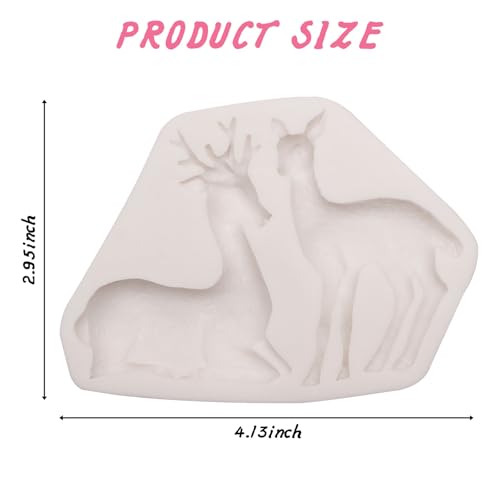 Christmas Deer Silicone Mold 3D Elk Fondant & Chocolate Cake Decorating Tool