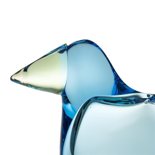 Handcrafted Mouth-Blown Glass Flycatcher Bird Figurine