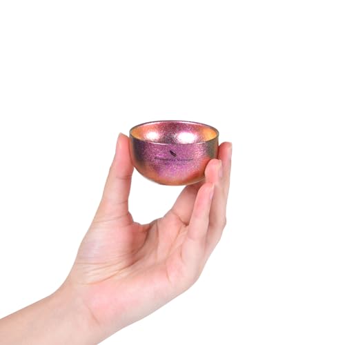 Boundless Voyage Rosepink Titanium Double Layer Heat Insulated Teacup - Lightweight Camping Drinkware