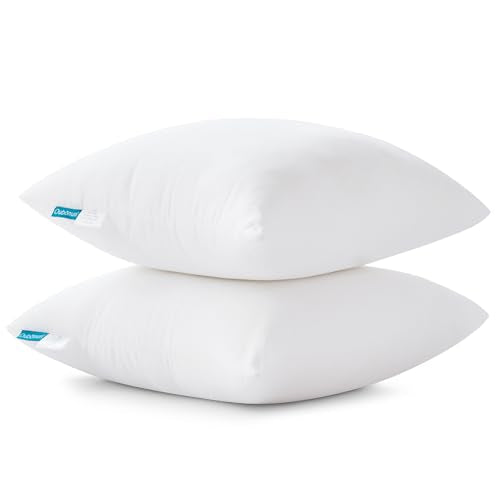 Oubonun 18x18 Throw Pillow Inserts - Soft Down Alternative Fillers, Pack of 2