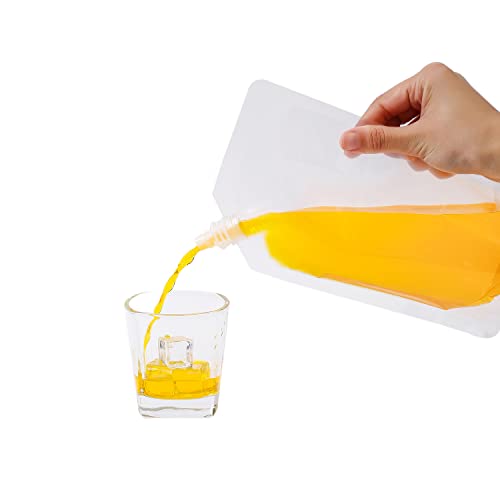 Reusable Drink Pouches with Funnel - 8oz and 16oz Travel Flask Set