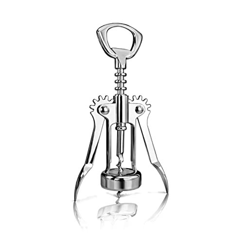 7-Inch Zinc Alloy Wing Corkscrew with Bottle Opener - Durable Barware Tool