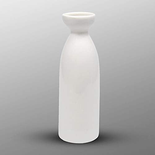White Porcelain Sake Bottle 7.5 oz - Perfect for Hot or Cold Sake, Japanese Restaurant & Home Use