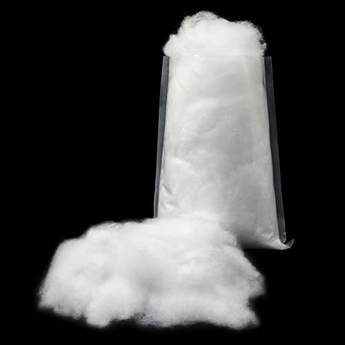 Artificial Snow Fluff Decor - Flame-Resistant Fake Cotton Snow (5.6 oz)