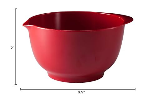 Hutzler Classic 3 Liter Melamine Mixing Bowl, Red