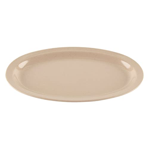 G.E.T. Melamine Oval Serving Platter 11.75x8.25 Sandstone Set of 12