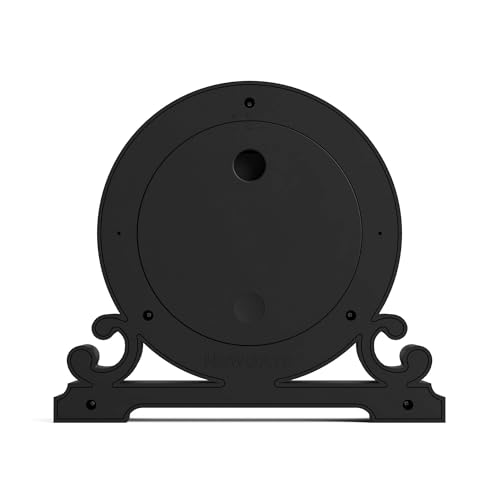 Double Scroll Mantel Clock - Silent Sweep Black Desk & Shelf Clock