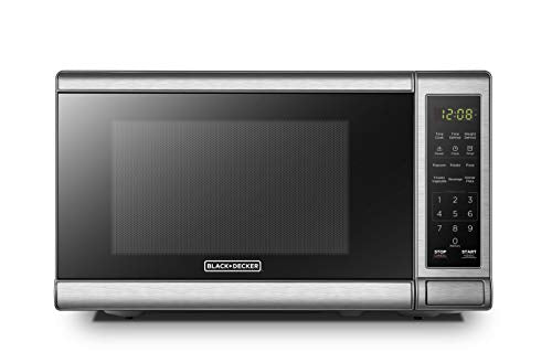 Compact Countertop Microwave Oven, 0.7 Cu. Ft. 700W Stainless Steel