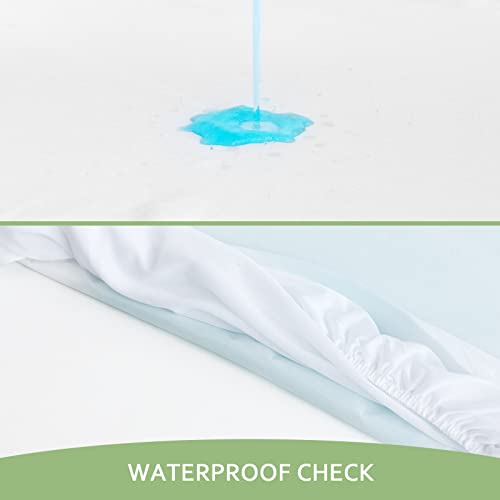 Moonsea Twin Waterproof Mattress Protector - Cooling Viscose Jersey Cover