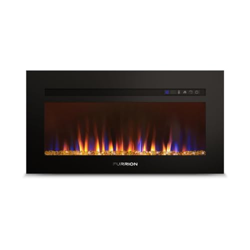 30-Inch Electric RV Fireplace with Multicolor LED Flames and Heater