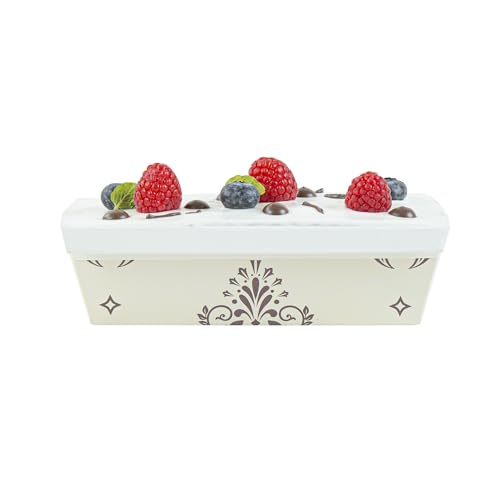 Restaurantware Paper Loaf Pan 100 Count 6.9 x 3.2 x 1.9 Inches 13 Oz Greaseproof Baking Loaf Mold, Vintage Floral Design Oven Safe Freezer Safe Rectangular Beige Baking Pan For Cakes And Bread
