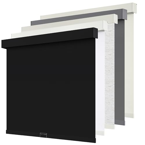 Cordless Blackout Roller Shades, 34"W x 72"H, UV Protection & Thermal Insulation