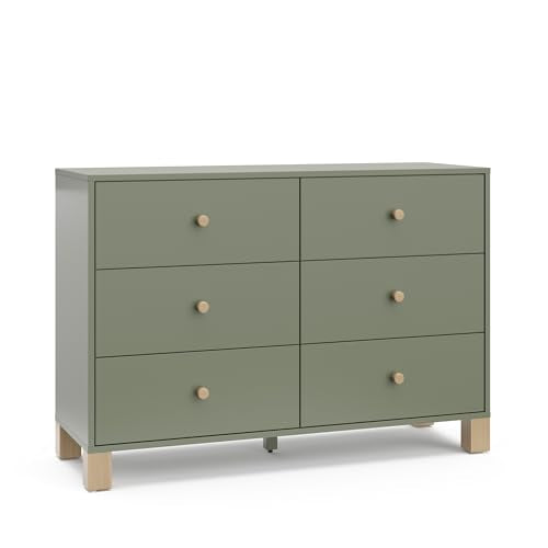 6-Drawer Wood Dresser for Kids Bedroom with Safety Interlocking System