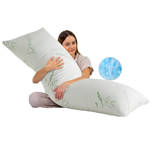 Large 20x54 Full Body Pillow for Adults – Shredded Memory Foam