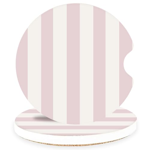 Absorbent Ceramic Car Coasters - 2 Pack Cute Aesthetic Cup Holder Inserts
