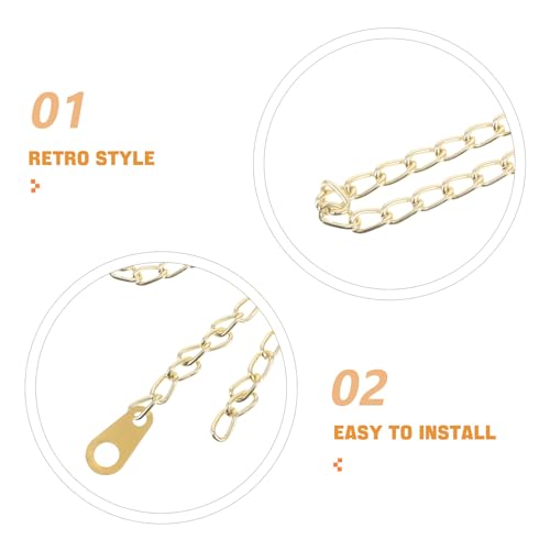 4pcs Mechanical Clock Weight Chains, Vintage Steel Replacement Parts