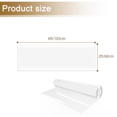Clear Vinyl Floor Runner Mat 24x72 Inch Heavy Duty Protective PVC Rug
