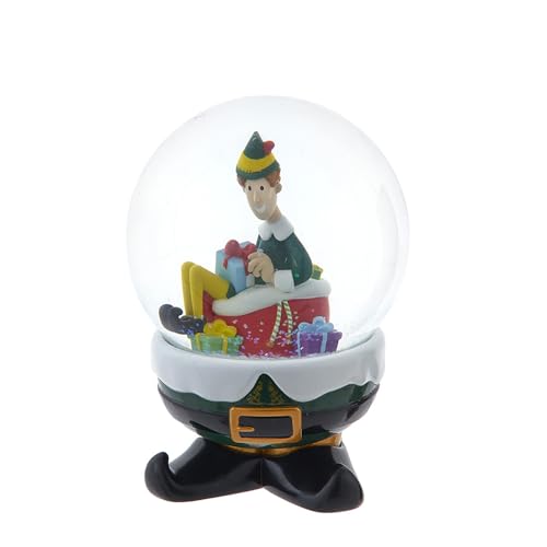 100mm Elf Holiday Christmas Water Globe - Festive Snow Globe Accent