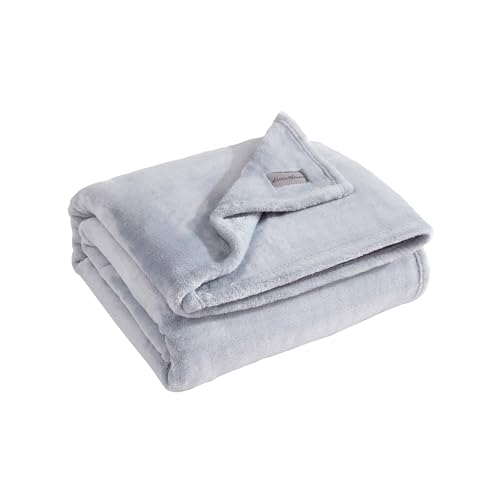 Eddie Bauer - Blanket, Super Soft Reversible Sherpa & Brushed Fleece Bedding, Throw Blankets for Couch, Ideal for Lounging (Ultra Lux Solid Grey)