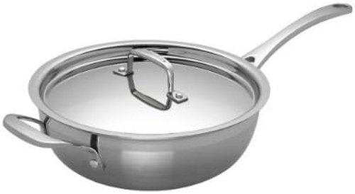Le Creuset Stainless Steel Chef's Pan - Classic 3-Ply Design, 3.5 Quart Capacity