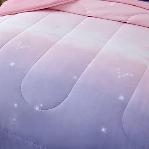 7-Piece Rainbow Ombre Bed-in-a-Bag Comforter Set for Girls Twin XL/Full