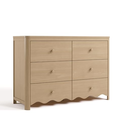 6-Drawer Wood Dresser for Nursery and Bedroom, Driftwood