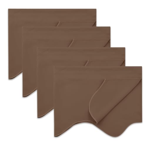 NICETOWN Valance Curtains for Windows, Rustic Farmhouse Window Treatment Short Blackout Valances for Shower Decor/Basement/Thanksgiving, 4 Panels, 52 W x 18L, Cappuccino