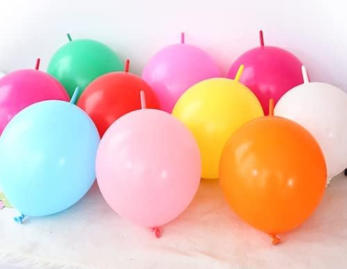 IN-JOOYAA 6-Inch Baby Pink Latex Quick Link Balloons - 100 Pcs for Party Decorations