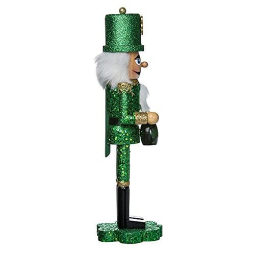 Kurt Adler 15-Inch Irish Nutcracker on Shamrock Base
