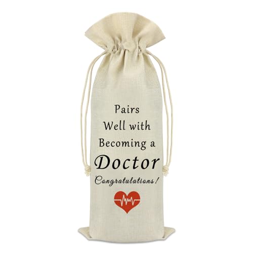 Mikela Doctor Gifts for Men Women Style 1 Wine Bag - Retirement, Birthday, Medical Graduation