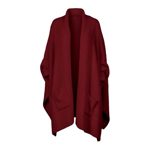 Wearable Sherpa Blanket Poncho with Sleeves - Cozy Plush Shawl Wrap