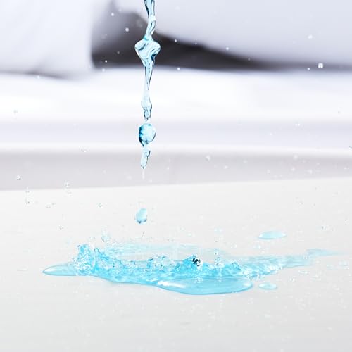 Amazon Basics Waterproof Mattress Protector - Twin XL, Deep Pocket White