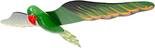 24-Inch Wooden Flying Parrot Mobile, Hand-Painted Hanging Bird Decor