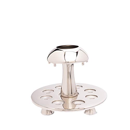 Emanuel Kiddush Fountain Set with 8 Colorful Aluminum Cups - Judaica Gift